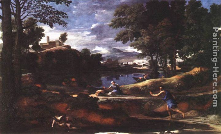Nicolas Poussin Landscape with a Man Killed by a Snake